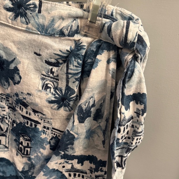 CYNTHIA ROWLEY Coastal Print Wrap-Style Skirt - Size S - Picture 6 of 9